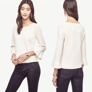 Off-White Sweater w Bell Sleeves | Petite M | NWT